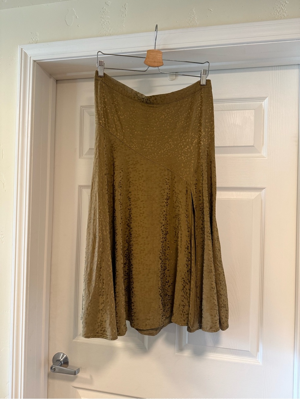 Zara Midi Skirt w Slit - Bronze - 33” waist